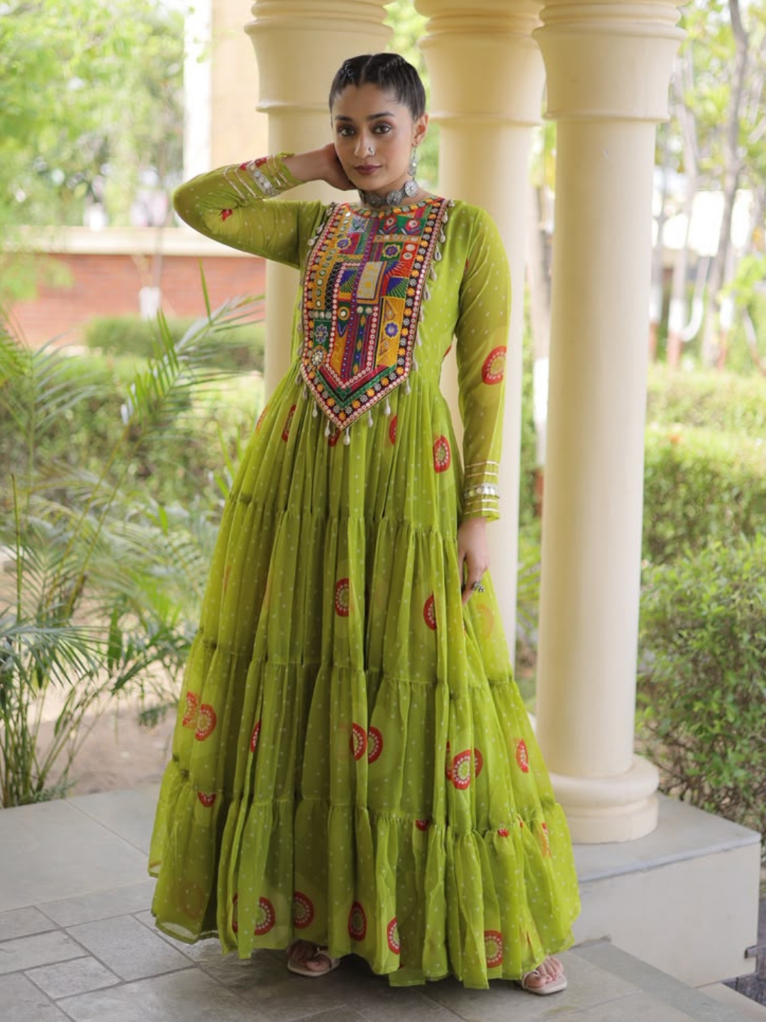 Kutchi patchwork Navratri Gown