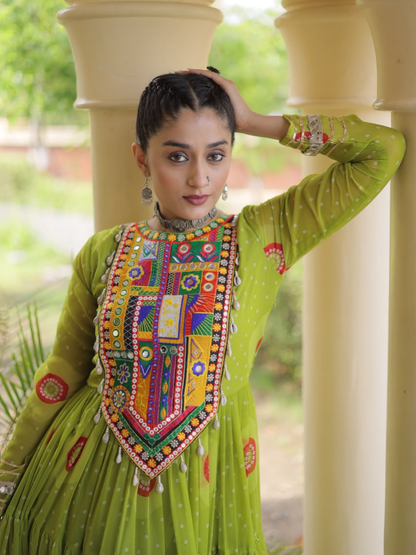 Kutchi patchwork Navratri Gown