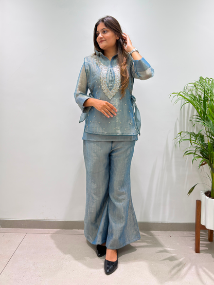 Chic Indo-Western Salsa Silk Co-Ord