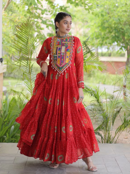 Kutchi patchwork Navratri Gown