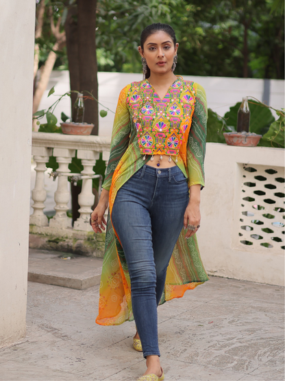 Fusion Flare Front-Open Kurti