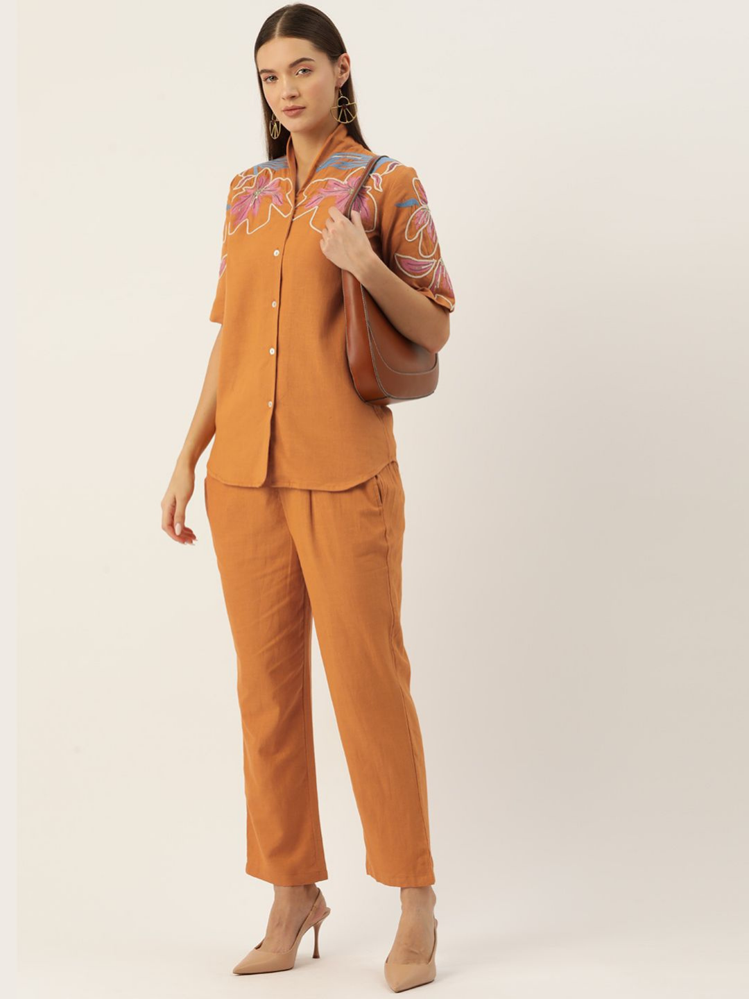 Chic and Contemporary Orange Co-ord Set