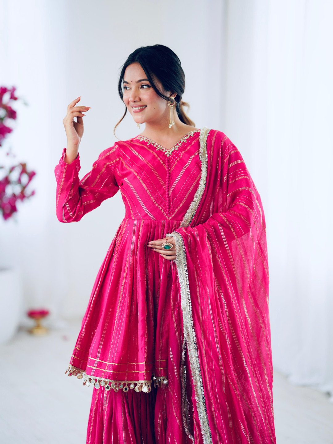 Mul Chanderi Sharara Set