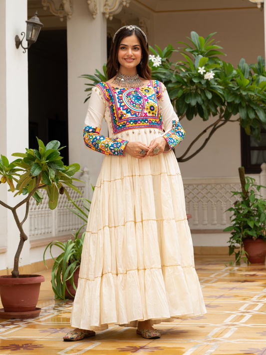 Kutchi Grace Flared Navratri Gown