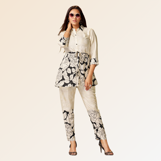 Off-white Muslin Co-ord Set