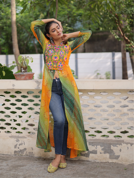 Fusion Flare Front-Open Kurti