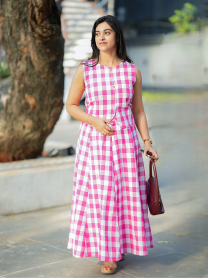 Chic in Checks Skirt Set