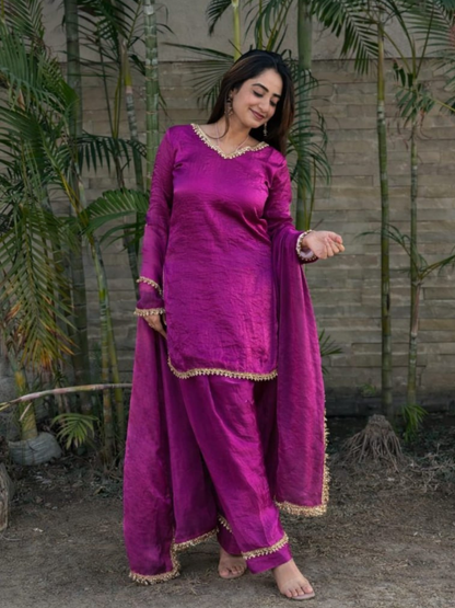 Subtle Shine Fendi Silk Dupatta Set