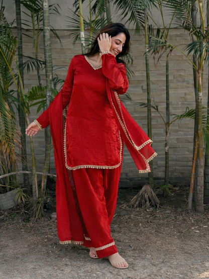 Subtle Shine Fendi Silk Dupatta Set