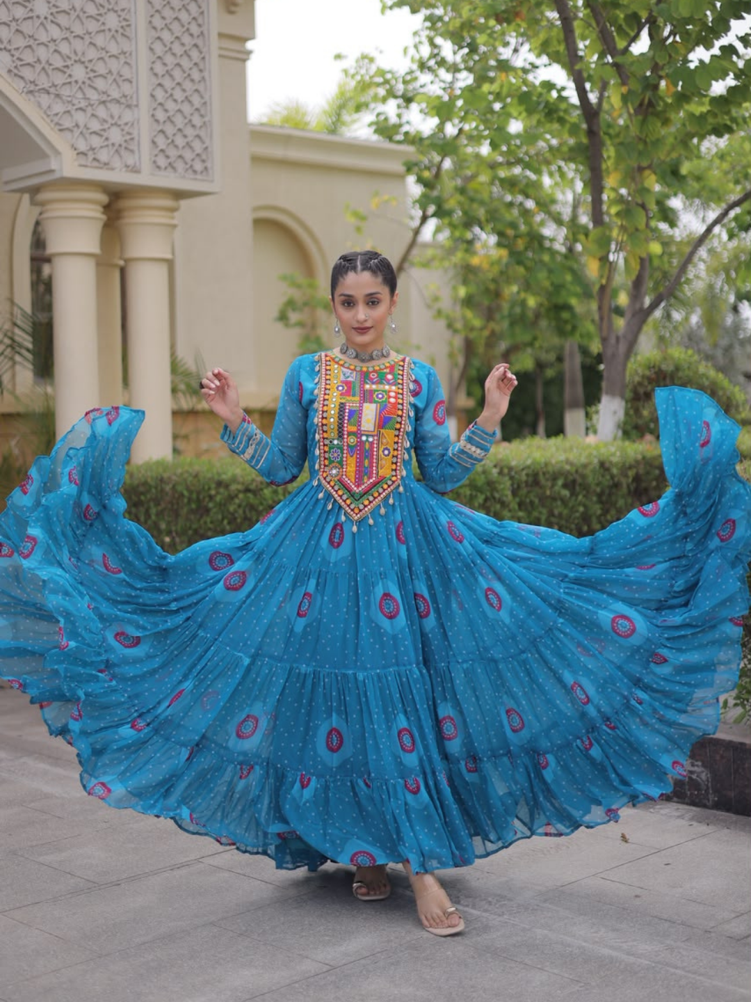 Kutchi patchwork Navratri Gown