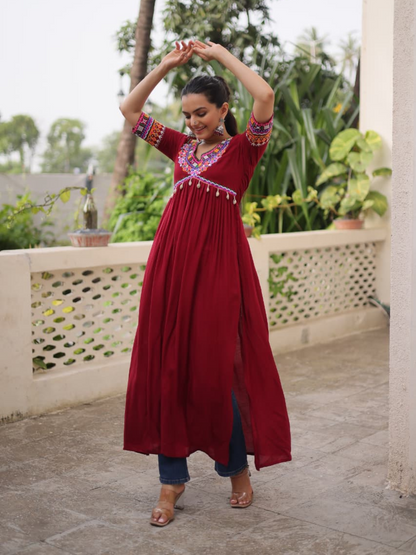Navratri Kurti with Kodi Detailing