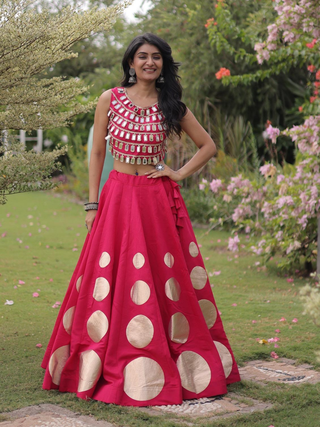 Gota Pattern Navratri Lehenga Choli