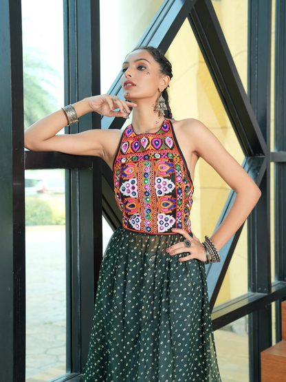 Emerald Gamthi Navratri Kurti