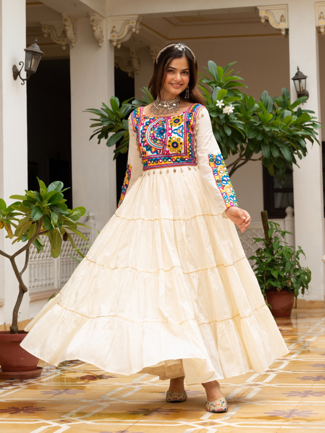 Kutchi Grace Flared Navratri Gown
