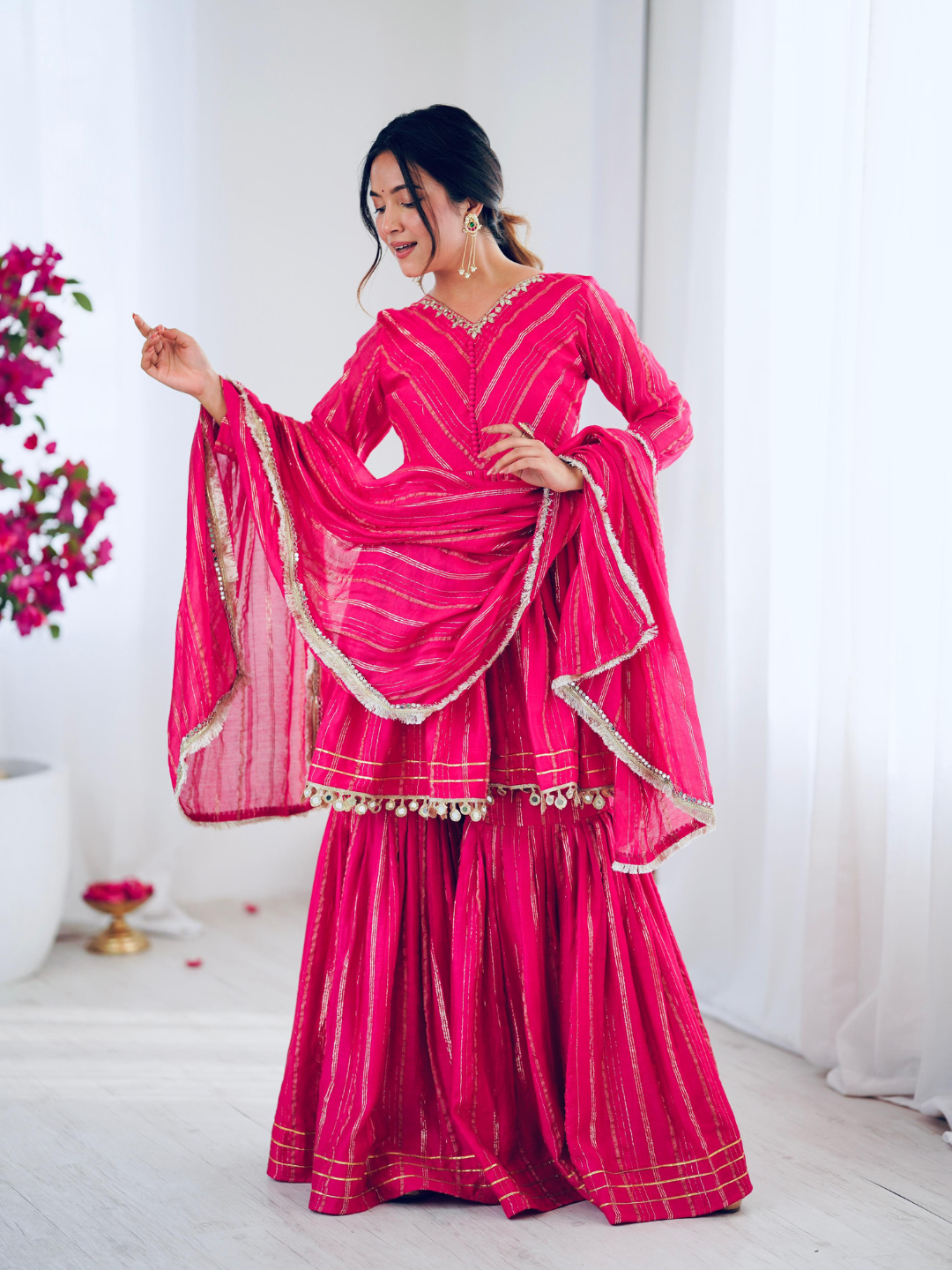 Mul Chanderi Sharara Set
