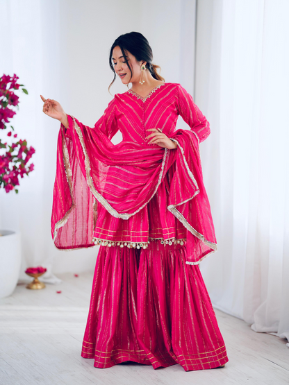 Mul Chanderi Sharara Set