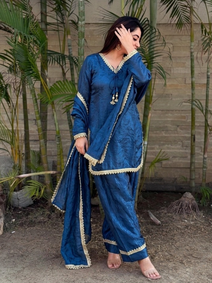 Subtle Shine Fendi Silk Dupatta Set