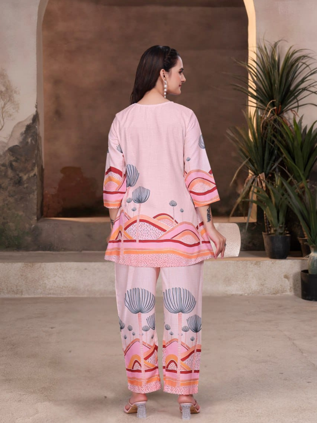 Elegant Pastel Digital Print Co-Ord Set