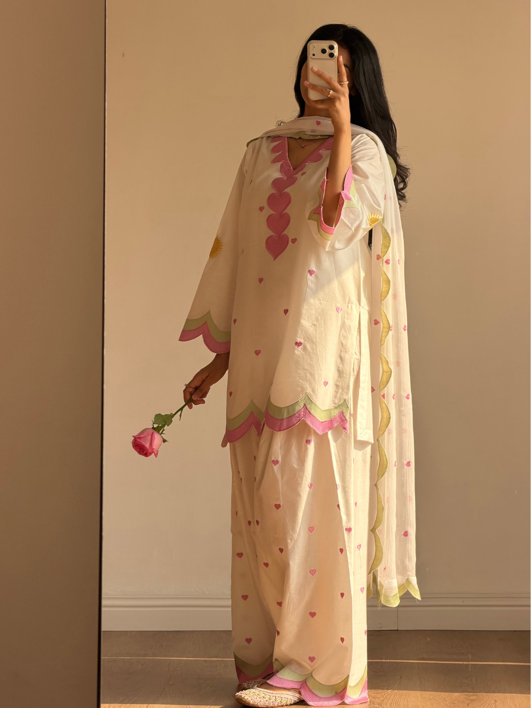 Farsi Mul Chanderi Salwar Set