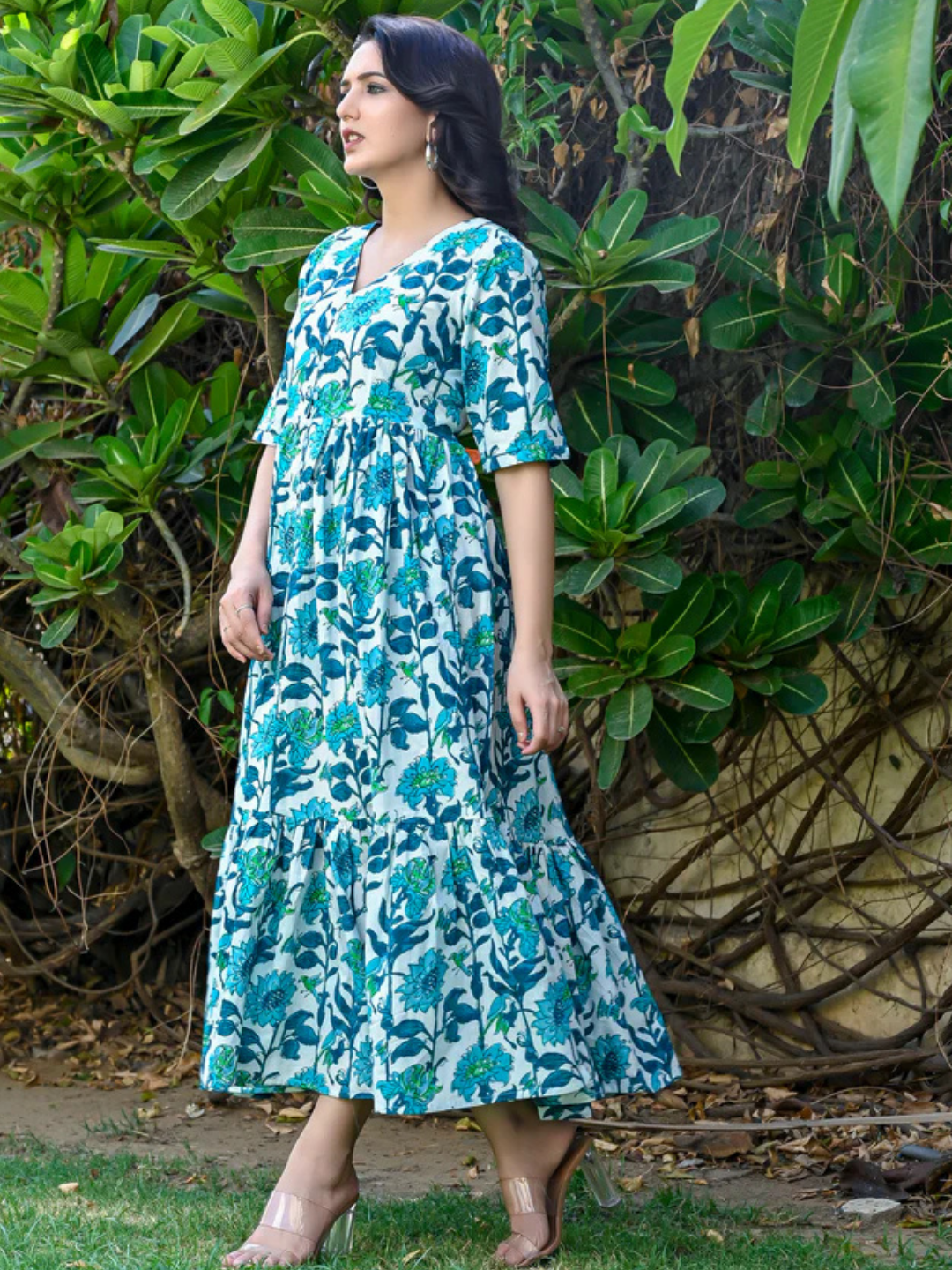 Fresh Floral Midi Dress