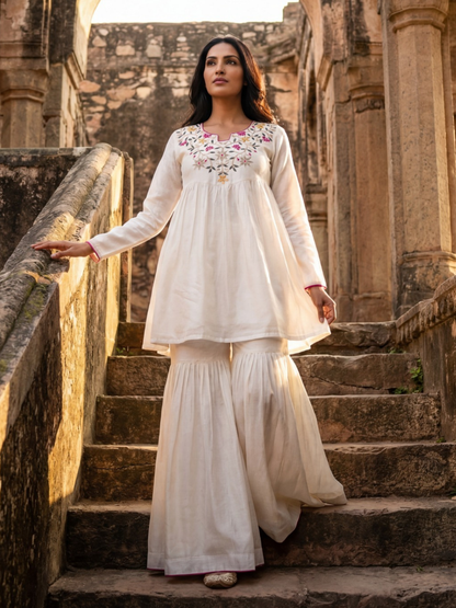 Summer Festive Sharara Co-ord Set