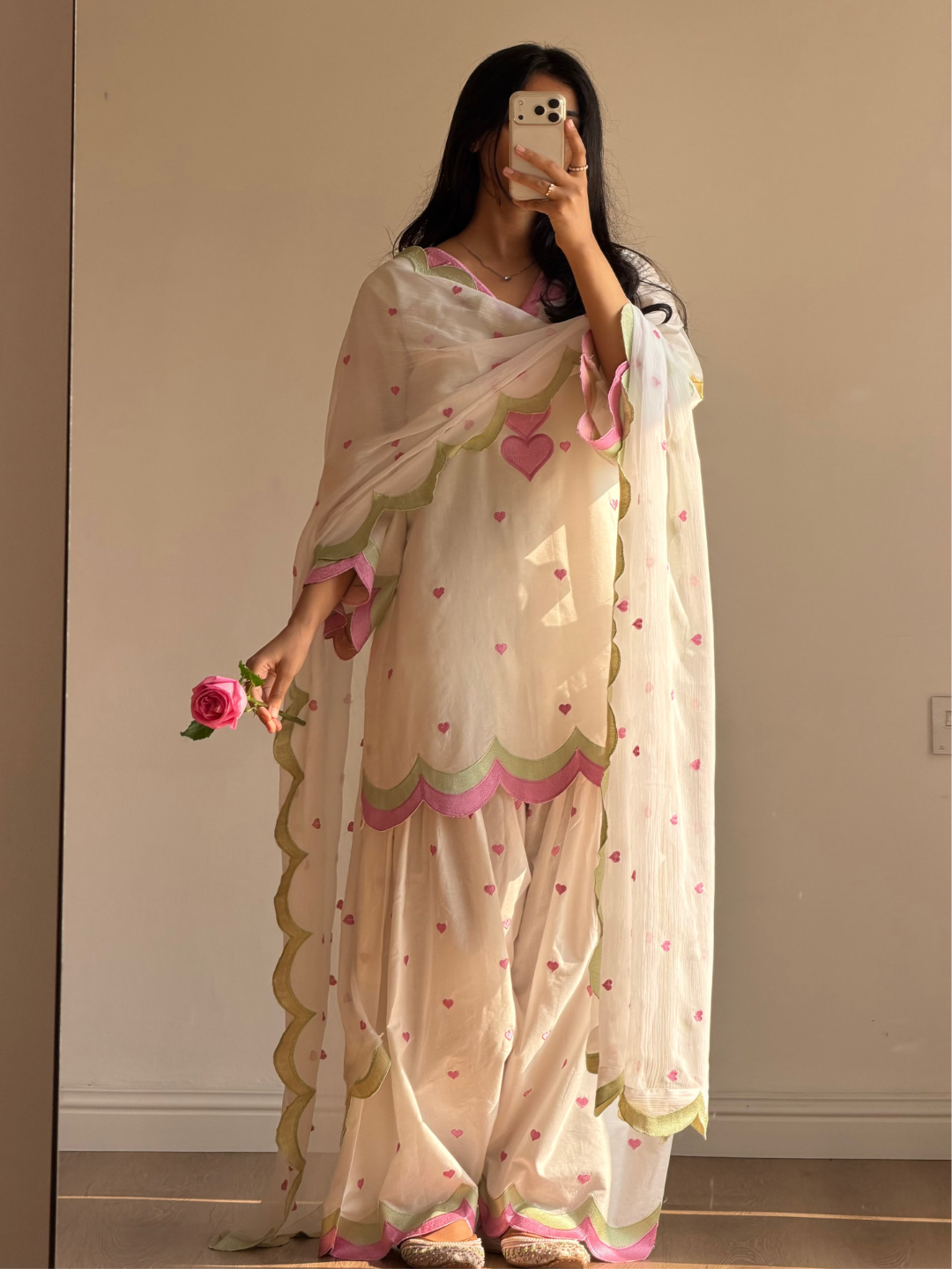 Farsi Mul Chanderi Salwar Set