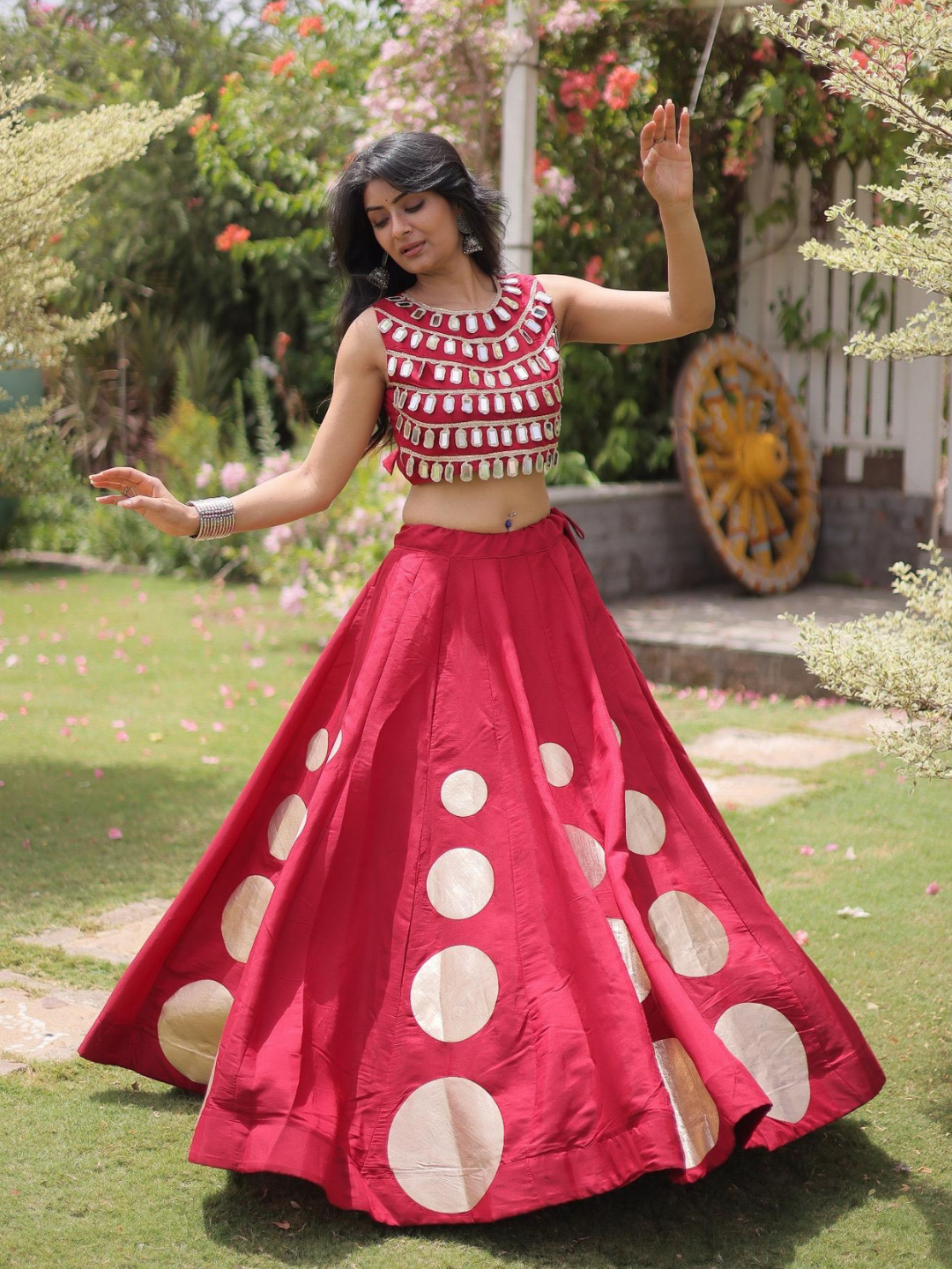 Gota Pattern Navratri Lehenga Choli