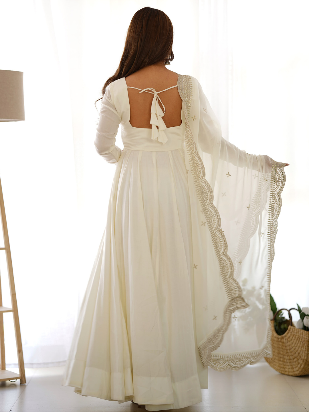 Designer Anarkali Gown with Exquisite Embroidered Dupatta