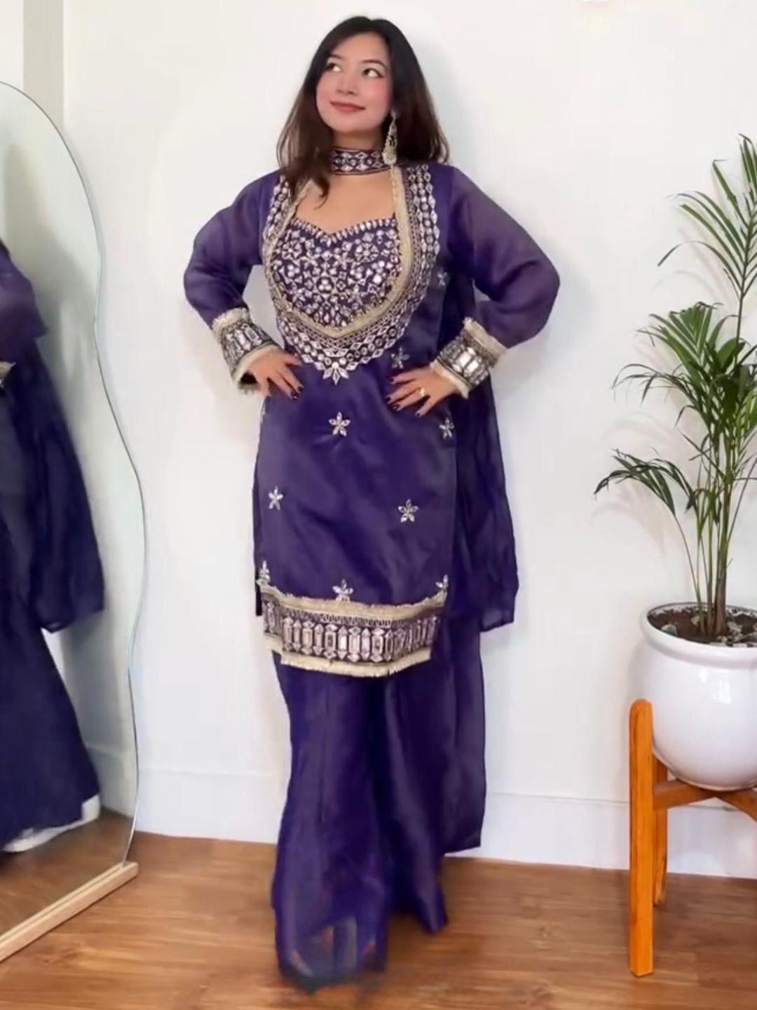 Understated Glam Fendy Silk Palazzo Set