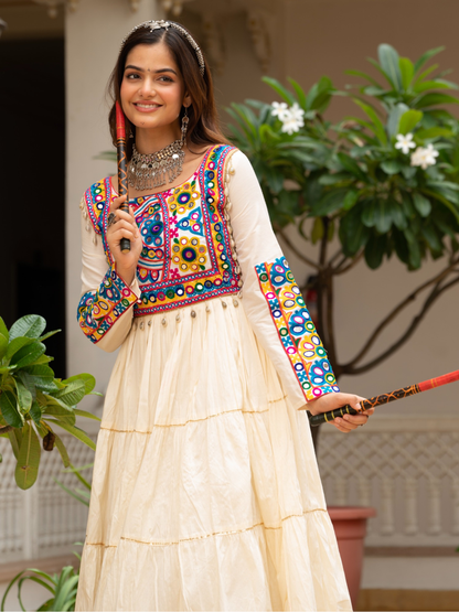 Kutchi Grace Flared Navratri Gown
