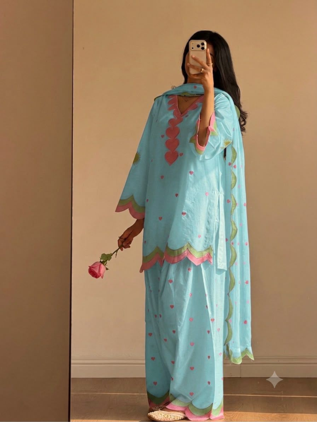 Farsi Mul Chanderi Salwar Set