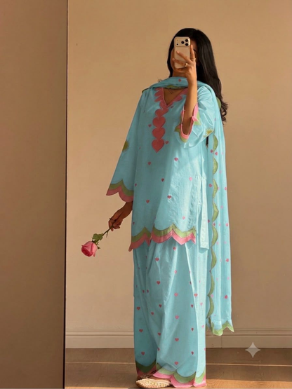 Farsi Mul Chanderi Salwar Set