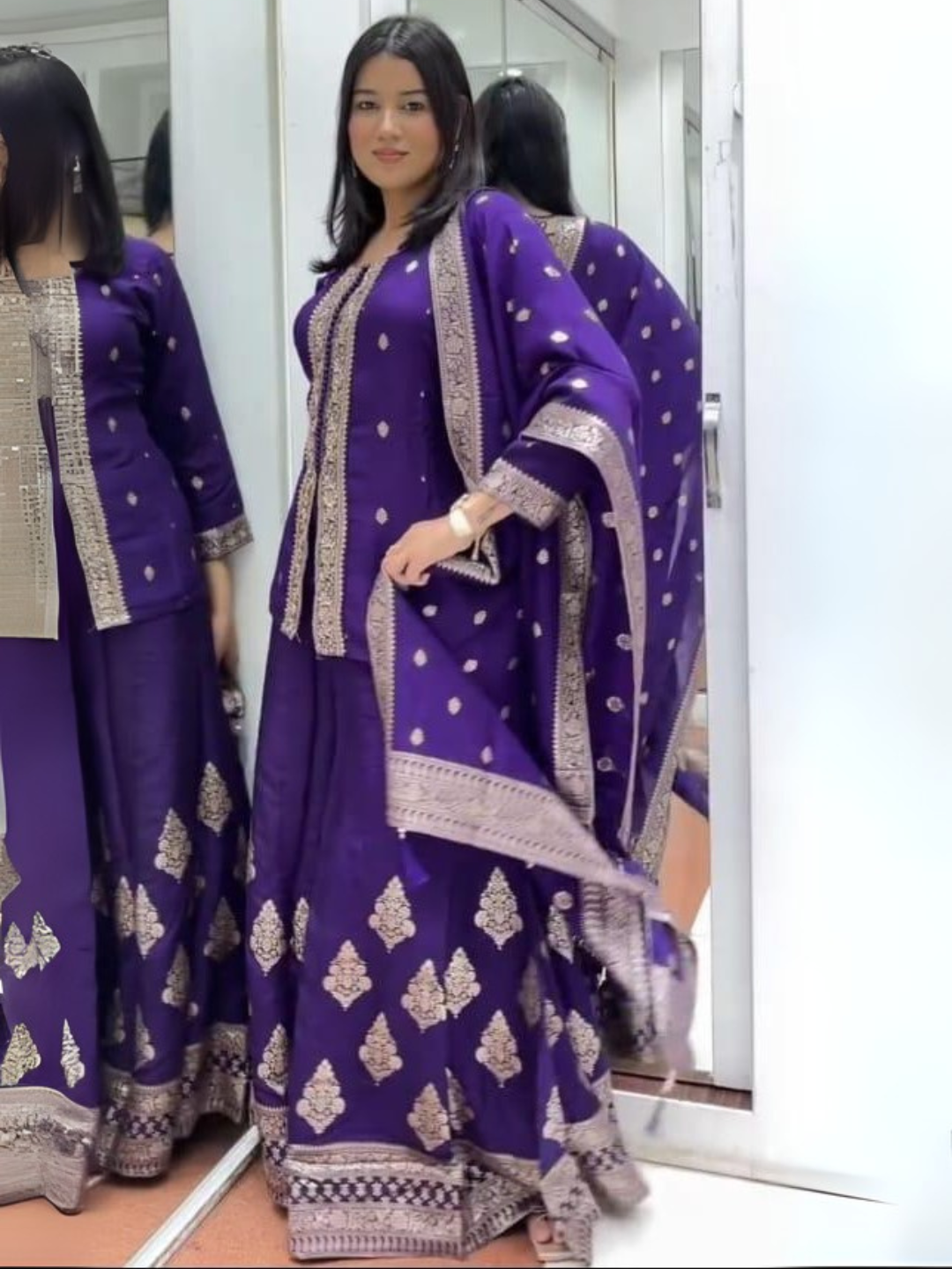 Banarasi Silk Sharara Set