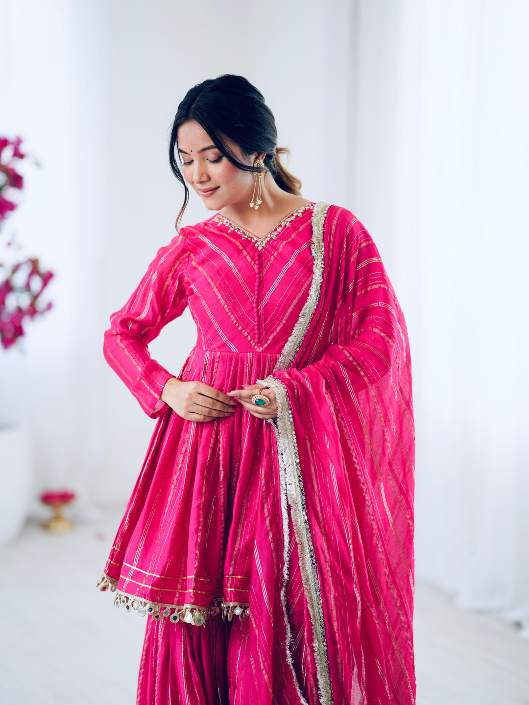 Mul Chanderi Sharara Set