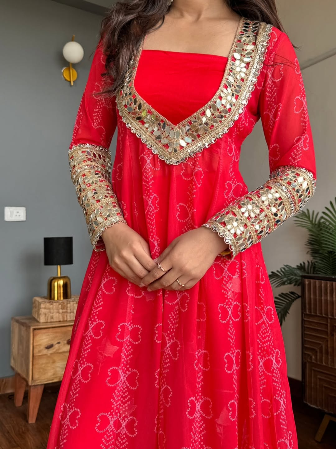 Flowy Mirror Work Co-ord Set