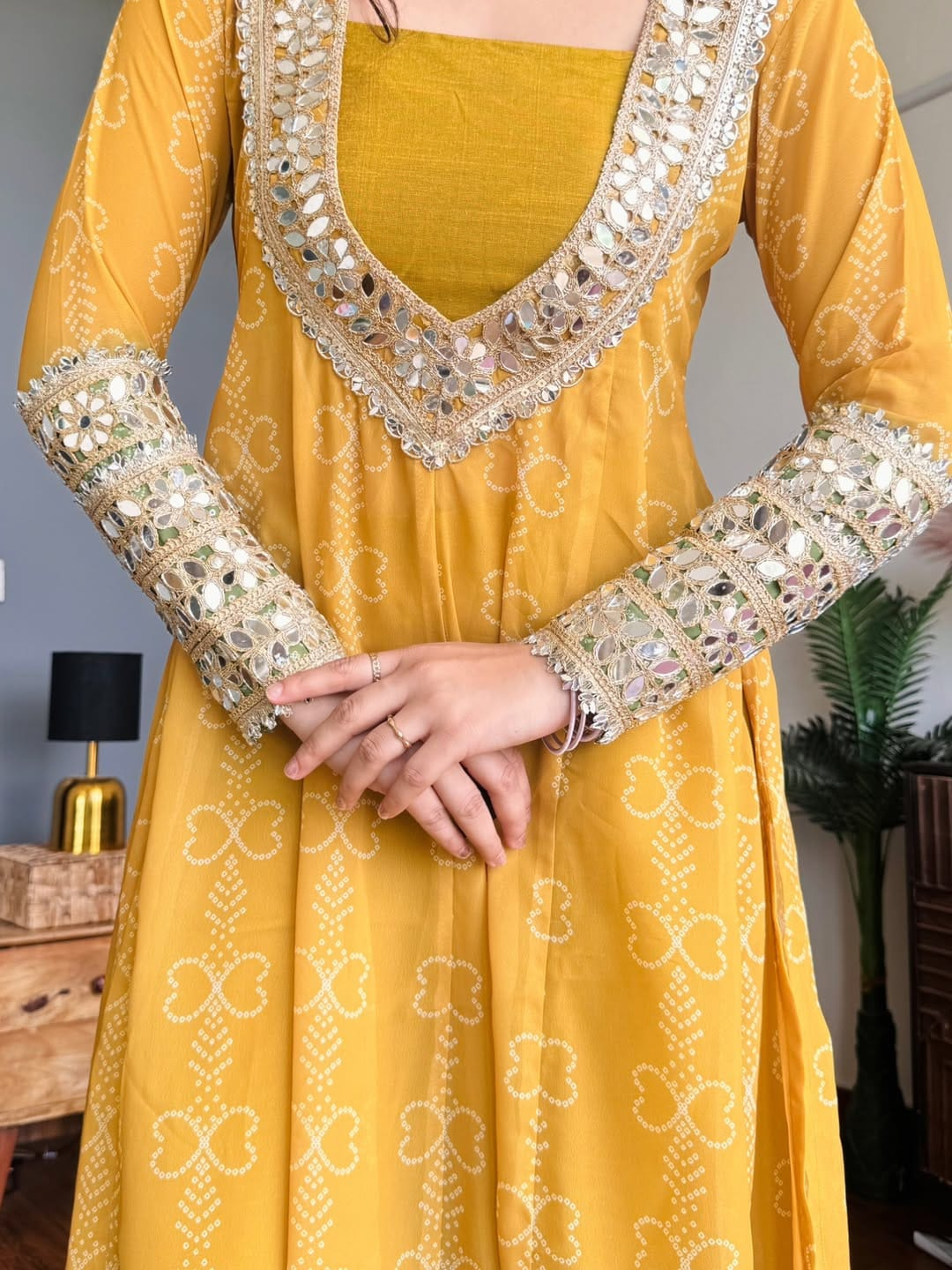 Flowy Mirror Work Co-ord Set