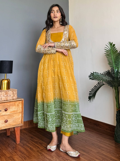 Flowy Mirror Work Co-ord Set