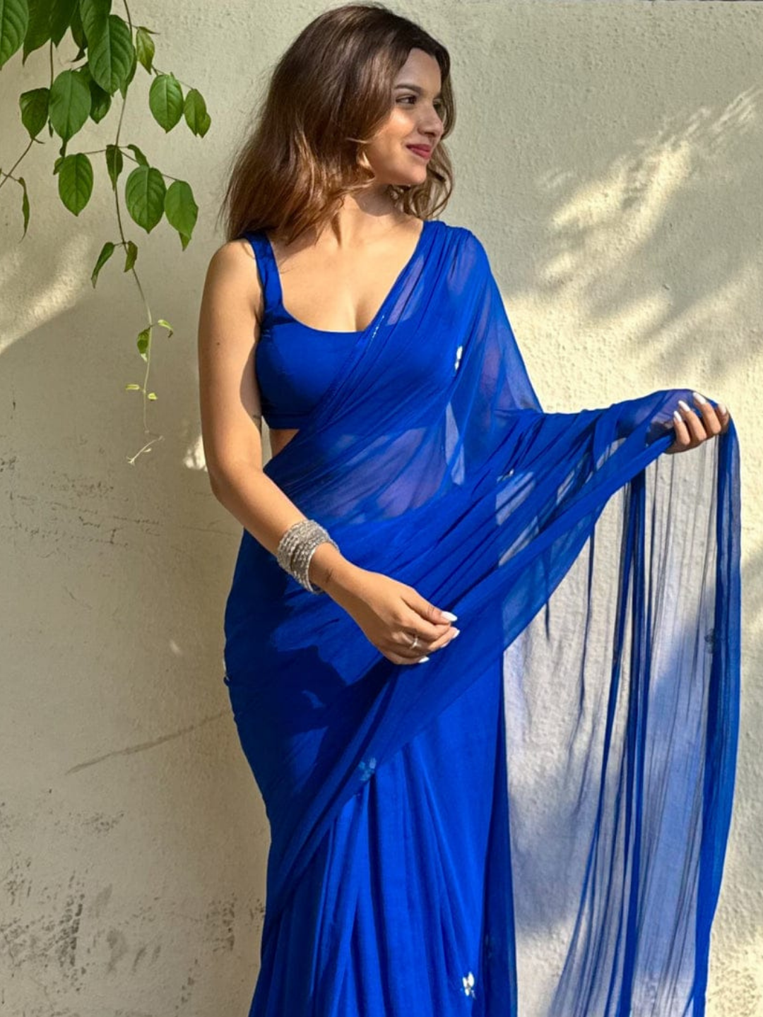 Delicate Cut Dana Motifs Georgette Saree