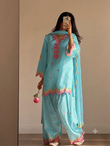 Farsi Mul Chanderi Salwar Set