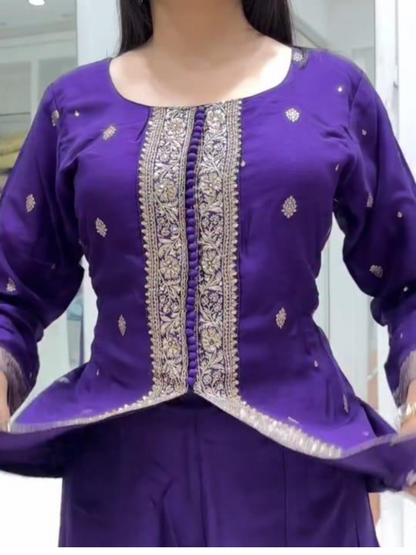 Banarasi Silk Sharara Set