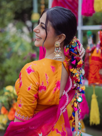 Sunlit Sorbet Crepe Dupatta Set