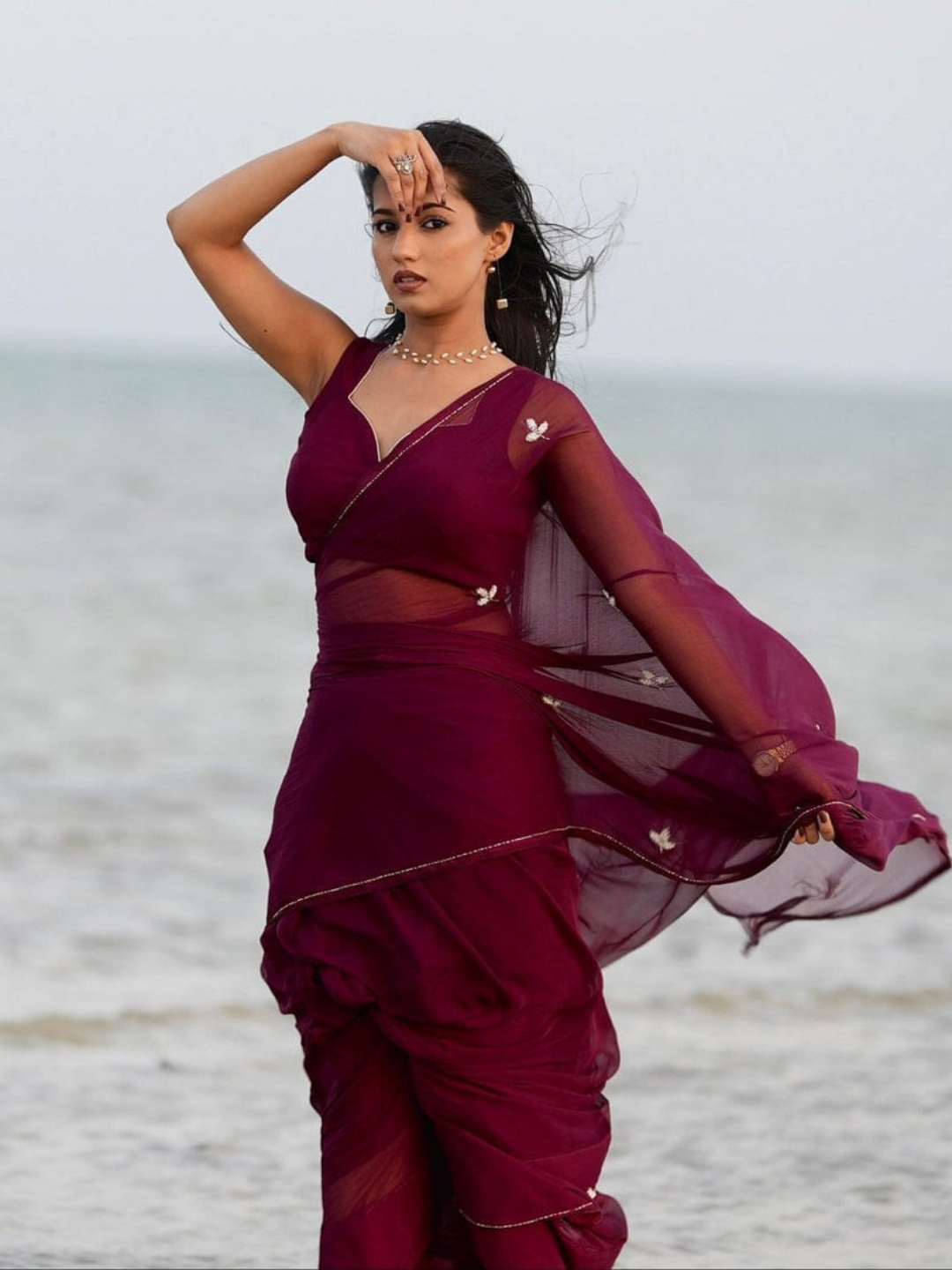 Delicate Cut Dana Motifs Georgette Saree