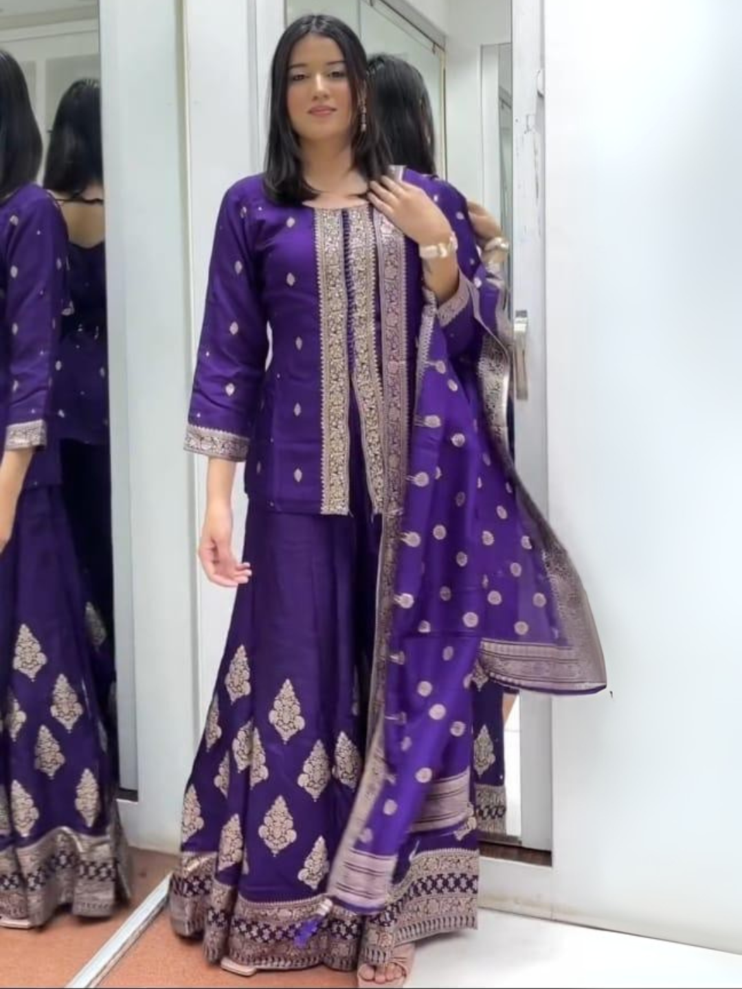 Banarasi Silk Sharara Set