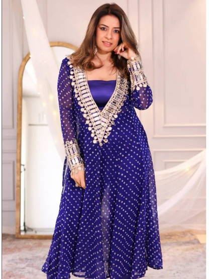 Mirror Magic Kurta Set with Bustier