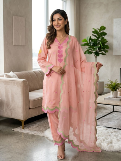 Farsi Mul Chanderi Salwar Set