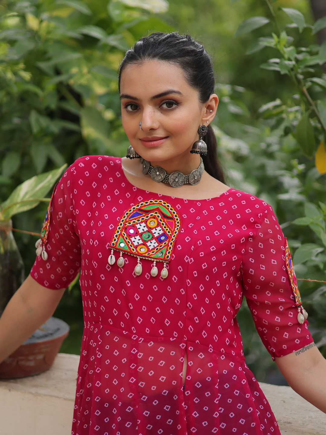 Boho Desi front-open long kurti