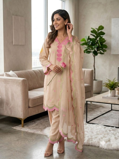 Farsi Mul Chanderi Salwar Set
