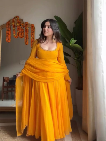 Sunlit Georgette Anarkali