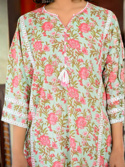Breezy Bloom Cotton Chogha Set