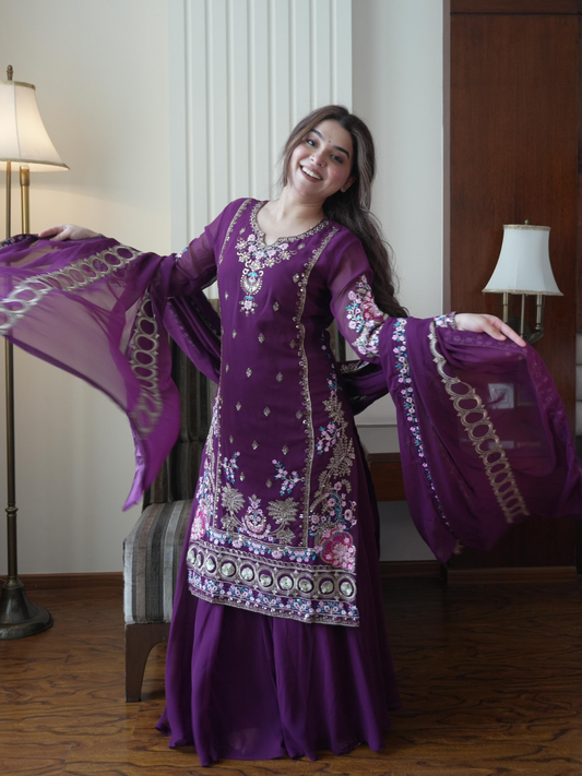 Celestial Floral Georgette Suit